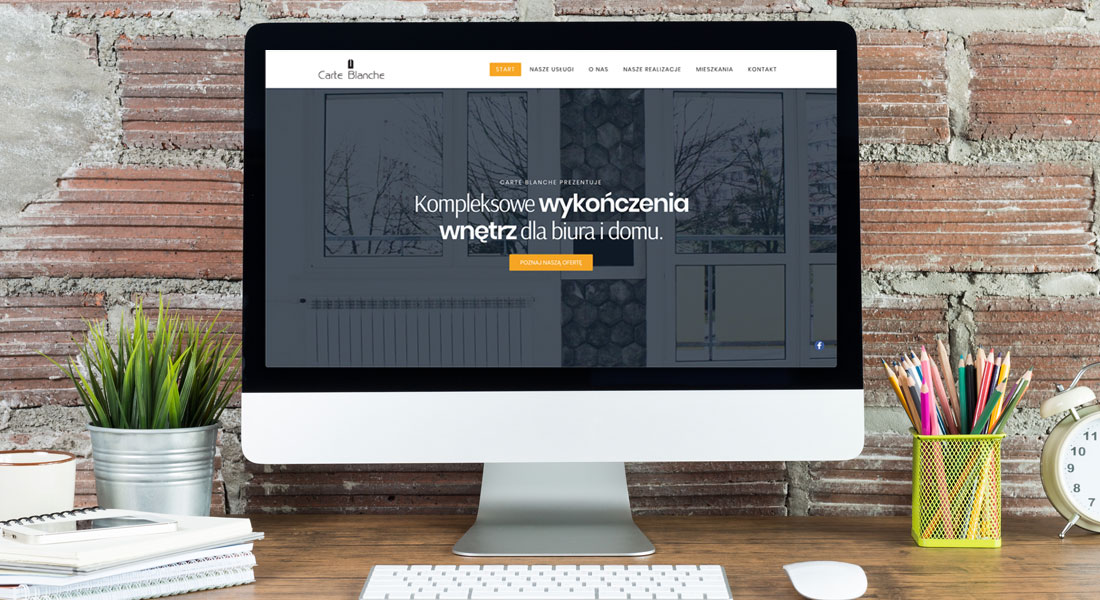 Strona internetowa firmy remontowej oraz wypożyczalni elektronarzędzi Jastrzębie Carte Blanche