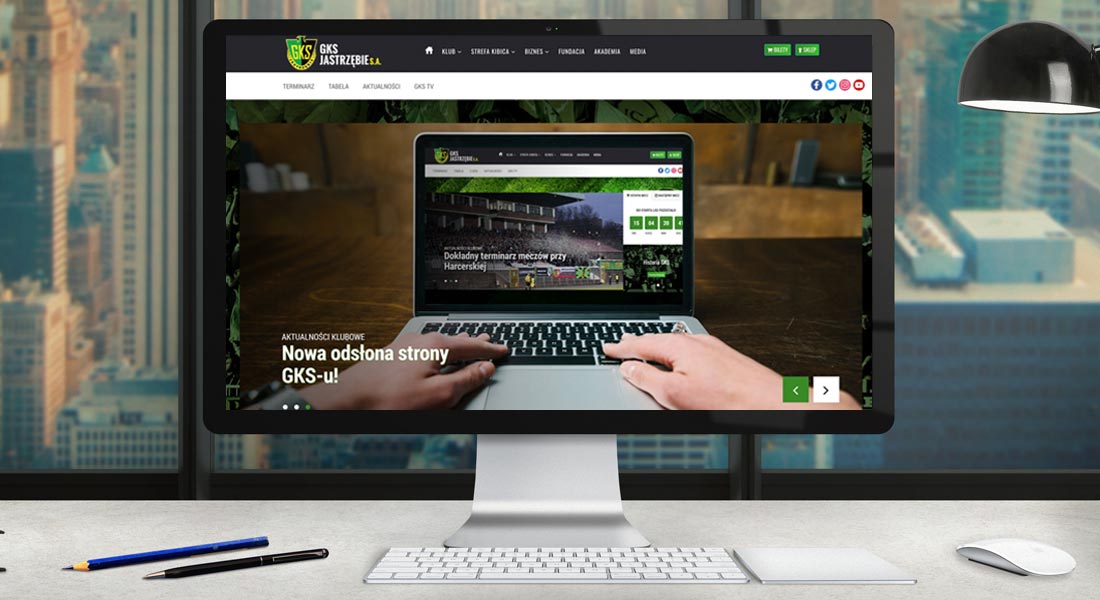 Strona internetowa klubu piłkarskiego GKS Jastrzębie