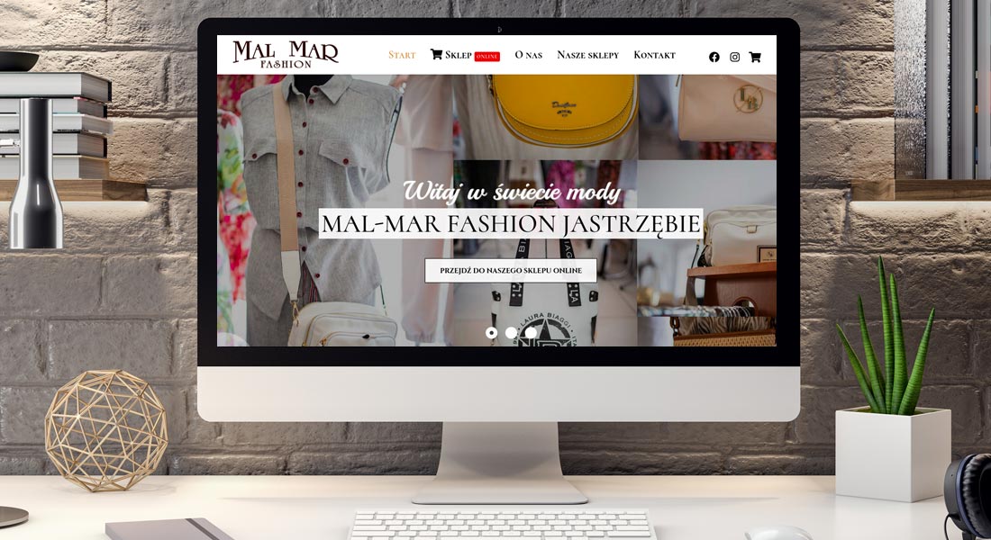 Strona internetowa butików z odzieżą Mal-Mar Jastrzębie