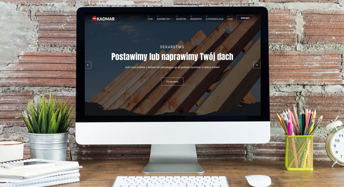 Strona internetowa firmy budowlanej Kadmar - Jastrzębie-Zdrój, Cieszyn, Pawłowice